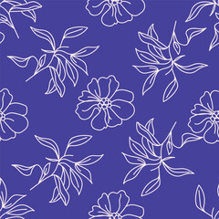 Exotic hand drawn flowers, seamless patterns with floral for fabric, textiles, clothing, wrapping paper, cover, banner, home decor, abstract backgrounds