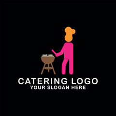 home kitchen restaurant catering logo design vector