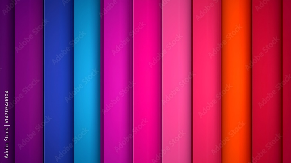 Aufkleber abstract vertical stripes in vibrant colors: modern background with gradient shades and creative vis
