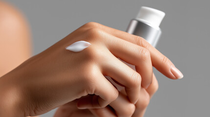 Hand lotion bottle on white background, skincare and moisturizing concept,  hand lotion, skincare, moisturizing, dry skin, beauty product, lotion, white background, skincare routine, hydrating cream, 