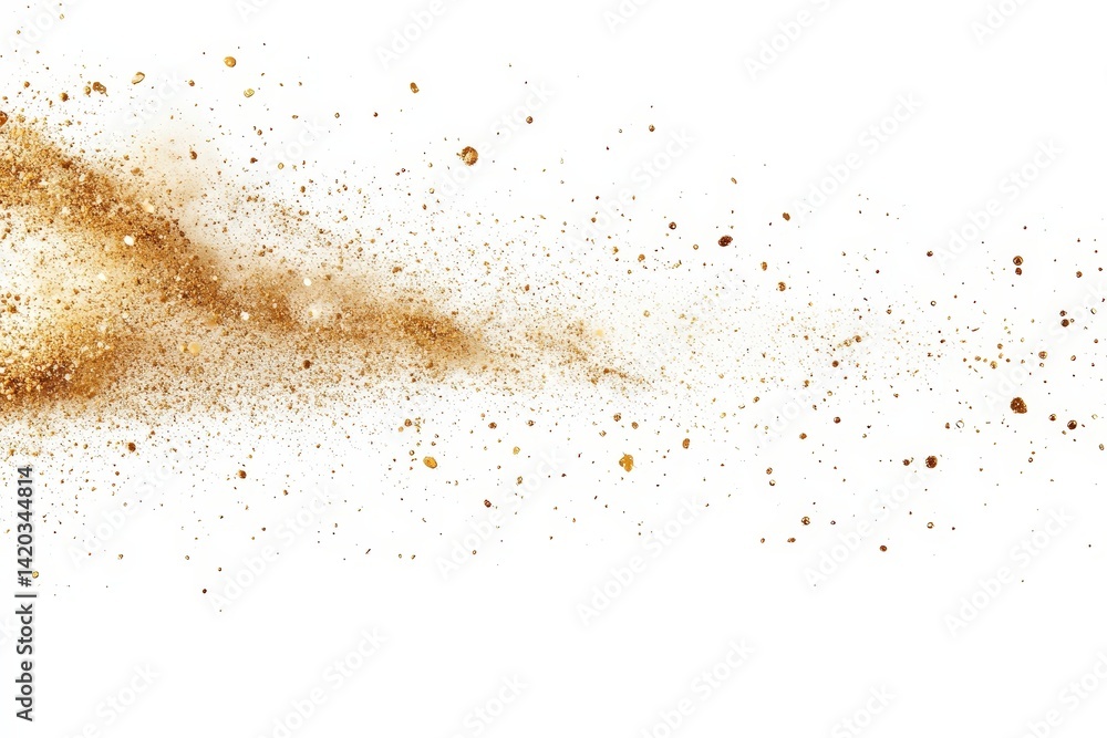 Aufkleber Galactic dust and starry particles create a cosmic atmosphere with shimmering lights in a dark space background