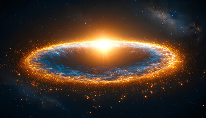 Obraz premium Vibrant light bokeh serves as the foundation for a colorful and creative aesthetic in this digital art abstract background