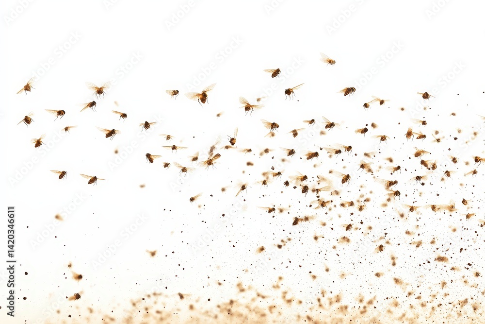 Aufkleber Galactic dust and starry particles create a cosmic atmosphere with shimmering lights in a dark space background