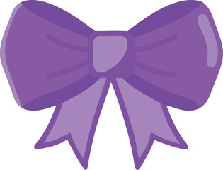 Purple Ribbon Bow Illustration Simple Design Element