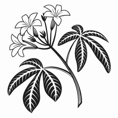 Obraz premium jungle-plant-simple-icon