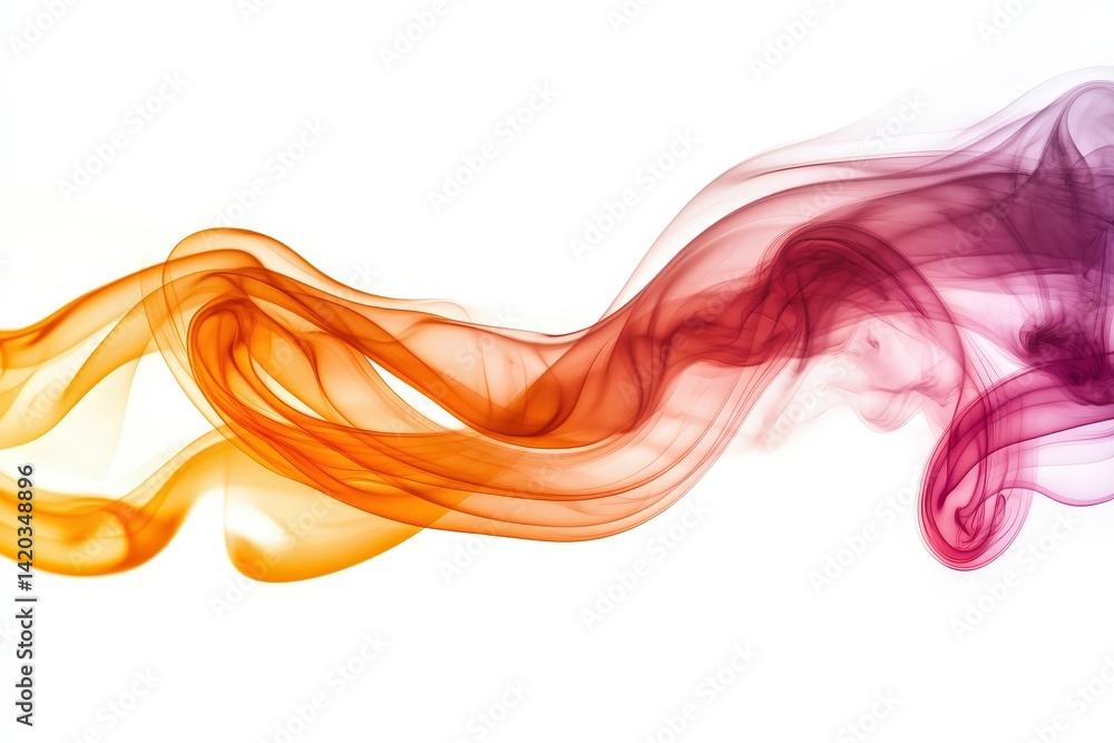 Poster colorful smoke swirl blending shades of pink and blue creates a dynamic and artistic visual effect i