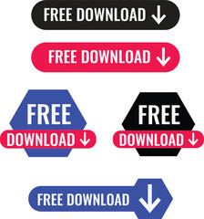 A set of Download icons