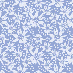 Exotic hand drawn flowers, seamless patterns with floral for fabric, textiles, clothing, wrapping paper, cover, banner, home decor, abstract backgrounds