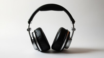 Black Headphones with Studio Shot.
