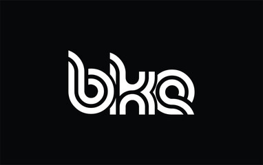 BKE Creative Unique Modern Letter Logo Design. Stylized logo featuring a unique letter design, presenting abstract minimalist aesthetics and modern appeal.