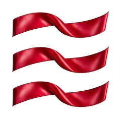 Elegant Red Satin Ribbons for Decorative or Creative Uses