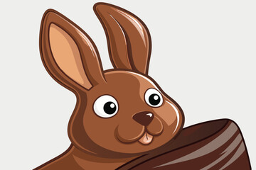 Obraz premium Cheerful bunny character preparing for a playful adventure in a colorful, minimal vector illustration depicting joy and fun