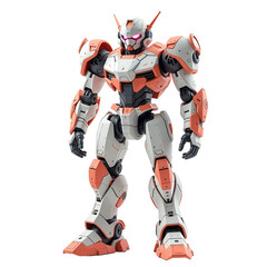 3D Printed Bot Figurine on Transparent Background