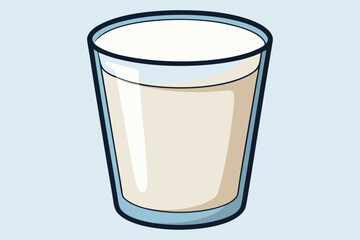 Glass filled with a creamy beverage showcasing a clean, minimal design in a light and refreshing color palette