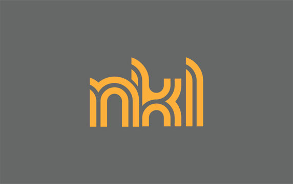 NKL Creative Unique Modern Letter Logo Design. Stylized logo featuring a unique letter design, presenting abstract minimalist aesthetics and modern appeal.