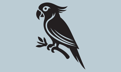 vector illustration of a bird on a branch