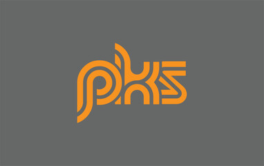 PKS Creative Unique Modern Letter Logo Design. Stylized logo featuring a unique letter design, presenting abstract minimalist aesthetics and modern appeal.