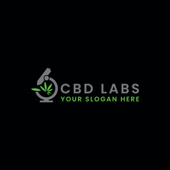 marijuana cbd health logo design vector