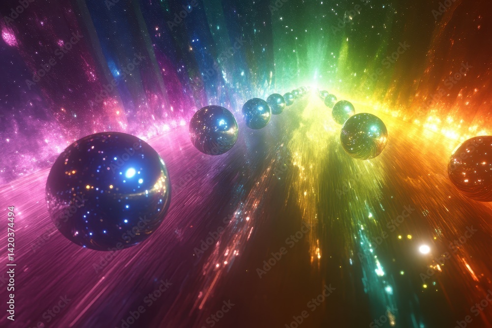 Poster a research team ventures into a galaxy where each star is a different color, but they quickly learn 