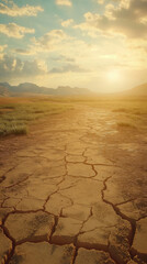 sunset in the desert