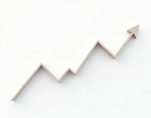 Upward Trend Arrow Graph - Growth, Success, Progress Concept