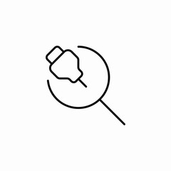 cable search tool icon sign vector