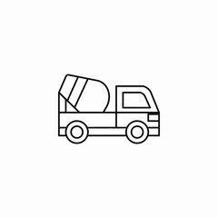 cement mixer icon sign vector