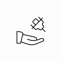 damaged cable warning icon sign vector