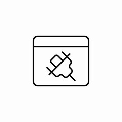 damaged connection alert icon sign vector