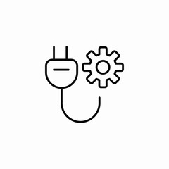 electrical plug settings icon sign vector