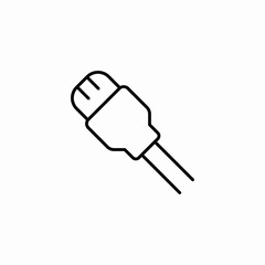 ethernet connector end icon sign vector