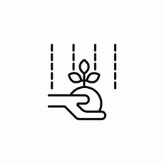hand planting icon sign vector