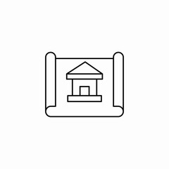 house blueprint icon sign vector