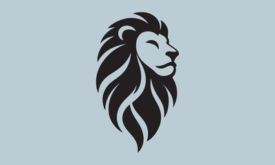 lion head silhouette vector