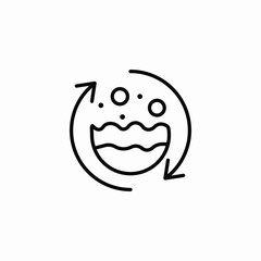 water cycle icon sign vector