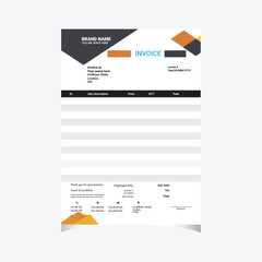 Modern Corporate Business Invoice Template Design 