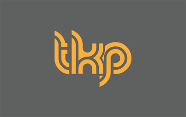 TKP Creative Unique Modern Letter Logo Design. Stylized logo featuring a unique letter design, presenting abstract minimalist aesthetics and modern appeal.
