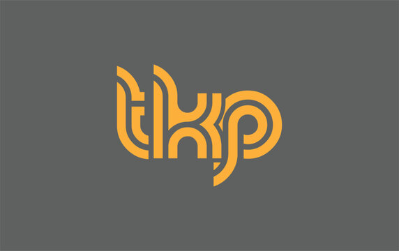 TKP Creative Unique Modern Letter Logo Design. Stylized logo featuring a unique letter design, presenting abstract minimalist aesthetics and modern appeal.