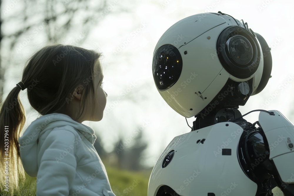 Poster a robot assistant develops a special relationship with a child, offering them guidance and protectio