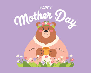 2d vector illustration card happy celebration day children day design printable with lettering and design element 
