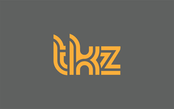 TKZ Creative Unique Modern Letter Logo Design. Stylized logo featuring a unique letter design, presenting abstract minimalist aesthetics and modern appeal.