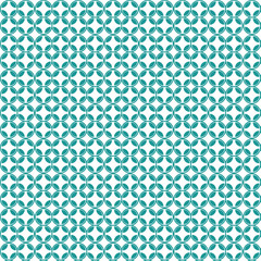 seamless pattern with blue dots, geometric interlocking circle pattern, chain-like visual effect