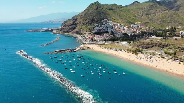 Playa de Las Teresitas beach, Tenerife, Spain, Canary Islands