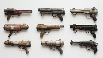 Scifi Weapon Collection Flatlay. (1)