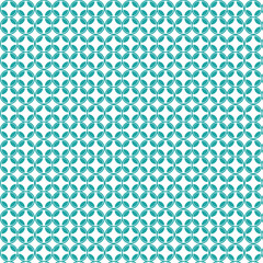 seamless pattern with blue dots, geometric interlocking circle pattern, chain-like visual effect