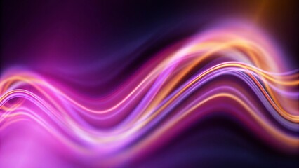Futuristic wave panorama background design illustration with lights, digital, abstract, modern, energy flow, neon, glowing pattern, sci-fi, motion blur, dynamic texture, tech vibe