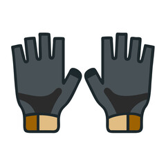 Obraz premium Fingerless gloves: protection gear for cycling and gym