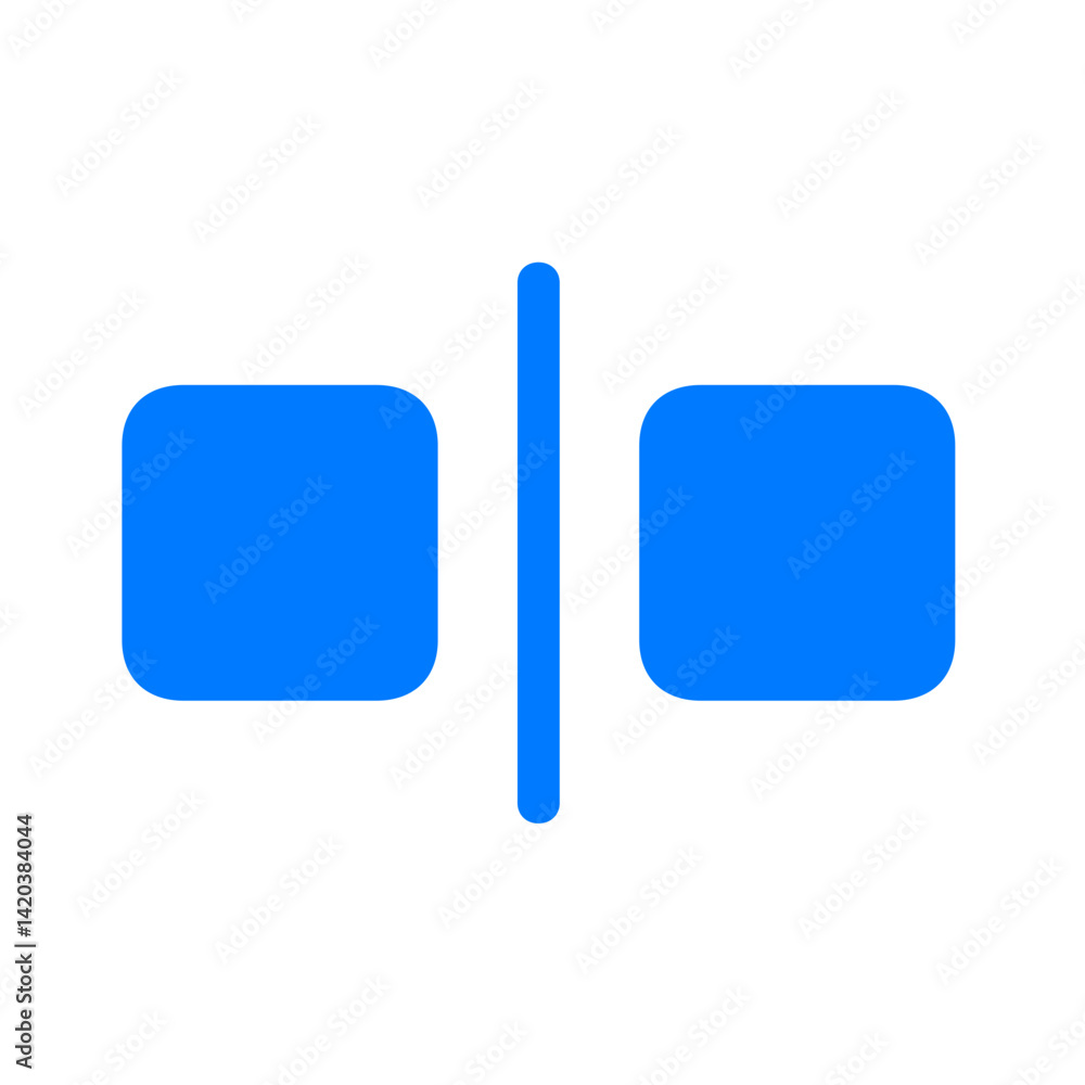 Wall mural square fill with vertical line and square fill icon