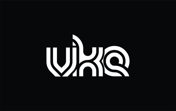 VKE Creative Unique Modern Letter Logo Design. Stylized logo featuring a unique letter design, presenting abstract minimalist aesthetics and modern appeal.