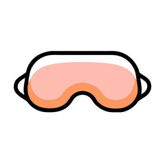 Sleeping Eye Mask on Black Background Vector Illustration
